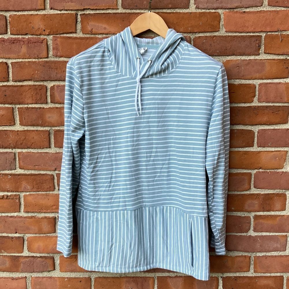 RBX Striped Gray and White Hoodie